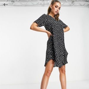 ASOS Closet London A-Line mini dress with polka dots- size 10